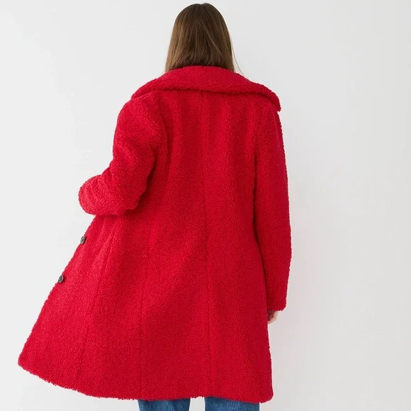 NWT JCrew Petite teddy sherpa lady coat - Picture 2 of 12